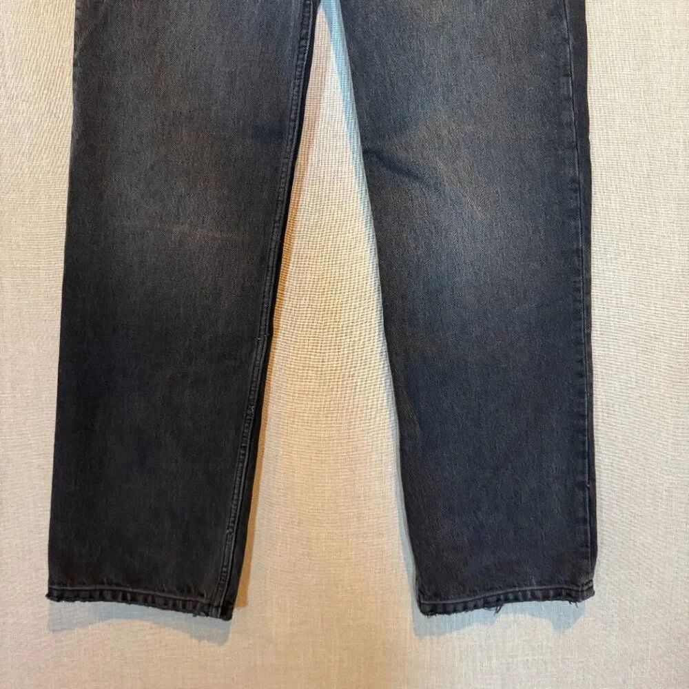Reformation NWT Abby Low Rise Straight Jeans Black Trinity Wash Women’s 25
